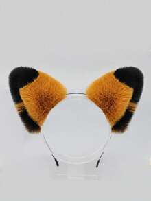 1 phụ kiện trang trí tiệc lễ hội, Băng đô tai mèo thủ công có điểm nhấn, Băng đô tai cáo dễ thương và tinh nghịch, Phụ kiện trang trí tiệc tùng và phát trực tiếp, Thích hợp cho Giáng sinh, lễ hội Carnival - Nhiều màu - Xem 4