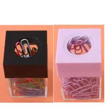 Caja de 18 piezas de clips magnéticos transparentes de colores con soporte, diseño creativo - Multicolor - Ver 13