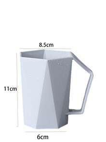 1 Piece Household Diamond-Shaped Toothbrush Cup For Couples With Handle, Stylish And Simple Creative Rinse Cup - 400ml - View 11