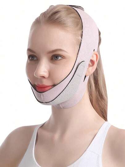 1pc Double-Layered Adjustable Face Lifting Compression Masks, Firming & Anti-Aging Chin & Cheek Lift-Up Band