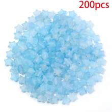 200pcs/Pack Acrylic Translucent Gold-Plated Pentagram Beads - Shiny Smooth Matte Surface Transparent Star Shaped Beads, Suitable For Handmade Crafts, DIY Bracelets, Necklaces, Earrings, Jewelry, New Year Gift Making Materials - Multicolor - View 20