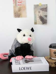 20厘米/7.87英寸可爱毛绒负鼠玩偶，柔软舒适，适合儿童、成人、动物爱好者，是圣诞节、万圣节、生日、周年纪念日、儿童节、新年礼物、圣诞袜填充物的理想之选。 - 灰色 - 查看 3