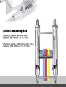 耐用金属单线拉线器，带辅助滑轮，方便布线，电气布线工具 - 銀色 - 查看 5