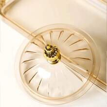 1 khay màu vàng đồng, bộ đĩa ăn nhẹ nhiều ngăn hình tròn bằng nhựa PS - Rượu sâm banh - Xem 8