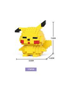 DOBBLE 口袋妖怪358片可爱卡通动漫积木套装动漫人物史迪奇图片拼图组装青少年玩具积木适合派对节日小礼物 - 彩色 - 查看 12