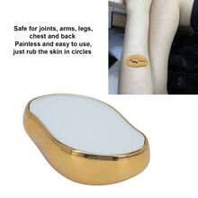 Un dispositivo de depilación de oro reutilizable, un dispositivo de depilación de cristal adecuado tanto para hombres como para mujeres, exfoliación indolora, depilación física, un dispositivo de depilación de cristal adecuado para uso durante todo el año, depilación indolora. - Dorado - Ver 6