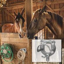 6 Stück Trensenhalter Pferde-Zaumzeug Halter Horse Zubehör, Sattelhalter Pferd, Trensenhalter Pferd Metall, Halterung Zaumzeug, Haken Pferd Tack , Pferdehalfter Aufhänger für Steckenpferde,Silber - 6 - Übersicht 9