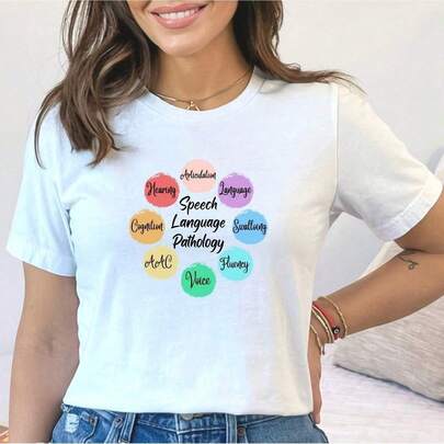 Speech Therapy T-Shirt, Speech Language Pathologist Shirt, Speech Shirt, Speech Pathology Shirt, Womens SLPA Shirt, Speech Pathologist Shirt Camiseta unisex 100% algodón. Camiseta deportiva para mujer: 100% algodón, corte cómodo, ideal para cualquier ocasión. Ideal tanto para hombre como para mujer. Tejido resistente y de alta calidad, ideal para todas las estaciones, suave al tacto, ideal para conjuntos de vacaciones. Un regalo personalizado para mujer.