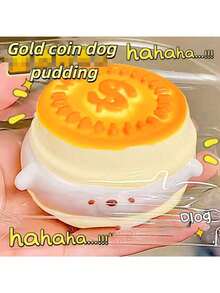 Cute Gold Coin Dog Squishy Toy, Super Soft Slow Rebound Creative Anti-Stress Toy, Christmas Holiday Small Gift - Multicolor - View 6