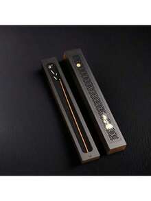 Minimalistischer Lederstruktur Hintergrund passend zu dunkel farbiger geprägter Räucherstäbchenhalter, integrierter Halter für Räucherstäbchen, moderne Zen Wohndekoration - mehrfarbig - Übersicht 6