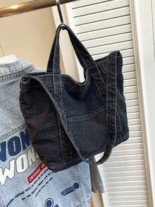 Canvas Casual Minimalist Large-Capacity Single-Shoulder Bag For Commuting And Outings, Lightweight Women's Crossbody Bag - Multicolor - View 12