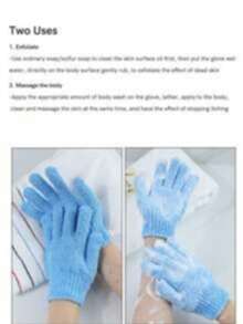 Double-Sided Exfoliating Gloves, For Skin Massage, Shower, Body Cleansing, Bath Accessories, Packing, Storage, Hair Clips For Bathing, Face, Spa, Handwashing, Deep Dead Skin Removal, Back To School - Multicolor - View 9