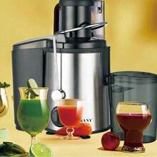 SOKANY 4000W 多功能离心式榨汁机。配备 3 英寸宽进料槽。800W 功率，两档速度调节，304 不锈钢材质。适用于家庭和餐厅的水果榨汁，可用于分离各种水果和蔬菜的果渣。厨房必备工具。 - 日規A型插(100V) - 查看 5