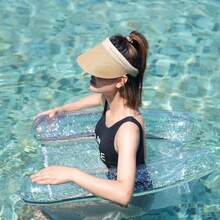 1件装发光水上吊床，室内充气游泳池吊床，成人湖泊游泳池夏季配件，派对多功能水上漂浮床，成人游泳圈，充气水床椅，游泳池水上游戏漂浮管，适合成人，必备沙滩配件 - 多色 - 查看 5
