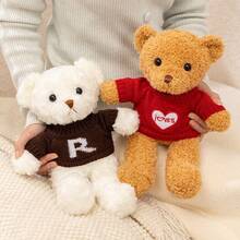 可爱泰迪熊毛绒娃娃，治愈天使泰迪熊娃娃，情人节礼物，柔软毛绒娃娃，拥抱熊，卡通泰迪熊毛绒娃娃抱枕，少女拍照道具，儿童礼物，女友生日和情人节礼物 - 彩色 - 查看 9