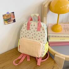 1 Pc Personalized Strawberry Backpack Add Schoolbag Gift Stroller Bag Back To School Gift Cute Back To School - Pink - View 1