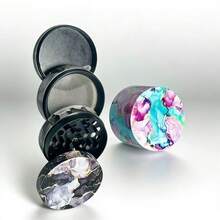 1pc 4-Layer Zinc Alloy Spice Grinder, 50mm - Ideal For Kitchen And Gifts, Spice Grinder - Multicolor - View 3