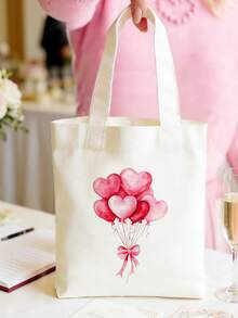 Disponible en talla S/M/L, bolso de lona grande con capacidad, bolso de compras, bolso de hombro con tema de corazón rosa, bolso de regalo con patrones de acuarela de corazón, lazo, cereza, fresa, arcoíris, estrella, adecuado para cumpleaños, vacaciones, Día de San Valentín, Día de la Madre, aniversario, regreso a la escuela, fiesta de graduación, fiesta temática de niñas, piscina, playa, fiesta de spa, despedida de soltera, boda, bolsa de caramelos y aperitivos de cumpleaños, decoración de fiesta - Beis - Ver 13