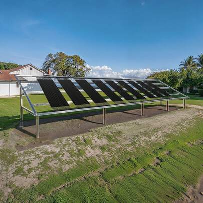 Solar Pool Heater, 4 X 10 Ft HDPE Pool Heating System - Durable & Weather-Proof, With Complete Accessories, Universal Solar Pool Panel–Raises Water Temperature, For Aboveground & Inground Pool