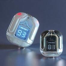 无线蓝牙5.3耳机 Type-C 透明高保真耳机 LED电量数字显示立体声耳机 - 均碼 - 查看 2