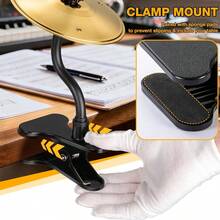 Mini Clip-On Desktop Cymbal, Mini Desk Drum For Music Lovers, Relieve Your Work & Study Stress With Fun Gold Percussion Accessory, Easy Installation For Most Desk Types - Vàng - Xem 6