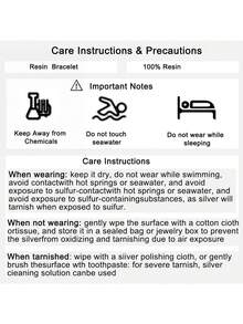 imoli 6件套波西米亚风树脂珠弹性叠戴手链，适合海滩、度假、派对等场合，女士珠宝礼物 - 彩色 - 查看 8