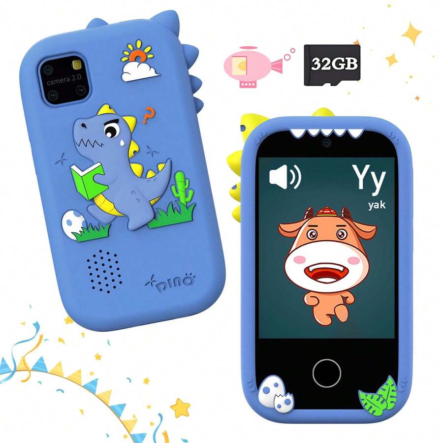 3-12 Years Old Kids Smart Phone Toy, 2.8 Inch Touch Screen, Dual Cameras For Photo & Video, Fun Educational Games, Birthday & Holiday Gift - Multicolor - View 1