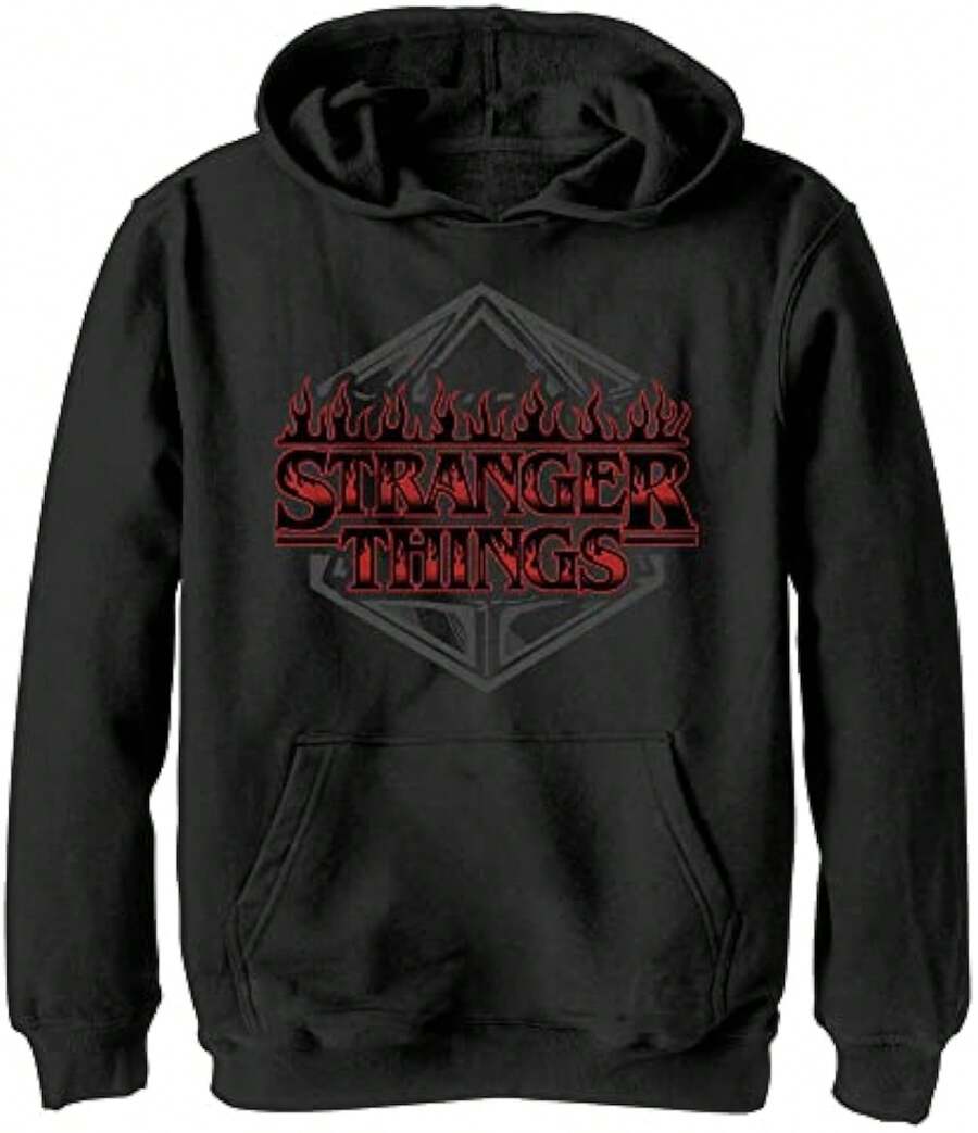 Unisex-Child   Dice Badge Youth Pullover Hoodie - Black - View 1