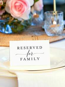 10/20/30pcs 6"X8" Coated Paper Placecards, Suitable For Home, Wedding, Anniversary, Birthday Party, Graduation Ceremony And Other Occasions, Minimalist Modern Design - White - View 6