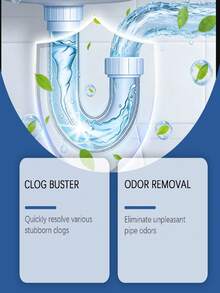 jakehoe Drain Cleaner - Suitable For Kitchen, Bathroom, Sink, Toilet. Dissolves Grease, Food Waste, Hair, Toilet Clogs. No Disassembly Required, Protects Pipes, Prevents Clogging, Keeps Pipes Flowing Smoothly. Essential Household Pipe Cleaning Tool - Powdery - View 3