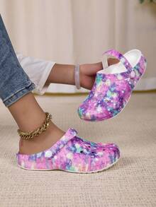 Adjustable Loose Flat Sandals, Suitable For Garden, Casual, Travel, Beach, Closed Toe - Multicolor - View 4