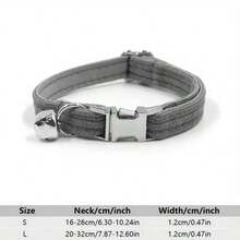 Adjustable Cat Collar With Bell And Quick Release Buckle. Soft And Durable, Available In Multiple Sizes. Safely Identify Your Pet. Fashionable Pet Accessory. High-Quality Metal Hardware. Suitable For Small, Medium And Large Dogs. Zinc Alloy Design For Durability. Easy To Open And Close. Premium Dog Collar. (Actual Delivery May Vary Slightly Due To Differences In Fabric, Batch, And Color.) - Multicolor - View 11