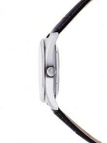 Orient Men's Luxury Automatic Mechanical Happy Watch, Silver Stainless Steel Case, Black Leather Strap, Business Meeting Small Second Hand Wristwatch - Silver - View 4