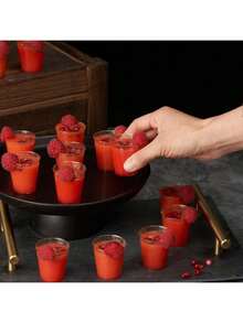 100/50/25pcs Transparent Gold Glitter 1oz Champagne Flutes, Wine Glasses, Cocktail Glasses, Reusable Drinkware For Wedding Toasting, New Year, Christmas, Party, Wedding, Birthday, Valentine's Day, Back To School And Other Events - Multicolor - View 3