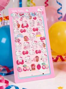 3D Luminous Embossed Melody Star Cat Stickers, No Power Needed, Perfect Gift For Holidays, Birthdays, Parties, Christmas, Easter - Multicolor - View 4