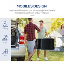 Folding Garden Sun Lounger With Cushion, 137 X 63.5 X 100.5 Cm, Metal And Fabric, Black, For The Beach And Terrace - C - View 6