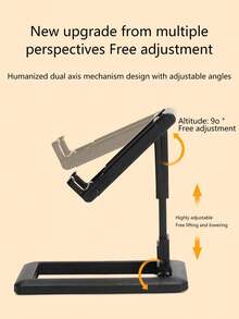 1个可折叠手机支架，桌面支架，创意可调节便携支架 - 白色 - 查看 6