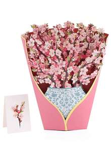 Valentine's Day Greeting Card Pop Up Cards, Rose Lilies & Lupines Paper Flower Bouquet Greeting Cards With Blank Note Card & Envelope, Birthday Gifts For Women - A - View 14