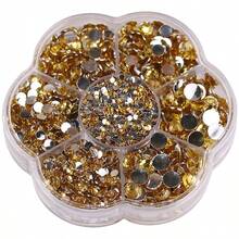 5000颗/盒,2毫米、3毫米、4毫米、5毫米、6毫米,5种尺寸,果冻糖果色,透明AB水晶珠,花形盒,圆形平底水钻,多色水晶宝石,非热熔DMC珠宝珠,玻璃石,3D钻石图案设计配件,闪亮美甲贴纸,适用于衣服、包包、鞋子、杯子、手机壳、手工艺品、DIY装饰。 - AB Colors - 查看 55