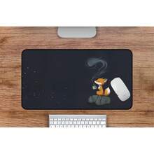 1pc Desk Mat, Fox Pattern Mousepad, Gamer Desk Mat, Gaming Setup, Large Cute Desk Mat, Aesthetic Desk Mat, Aesthetic Mousepad - Ideal Valentine's Day Gift - Mouse Pad - View 4
