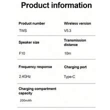 X68 TWS 无线耳机，蓝牙游戏耳机，带麦克风，降噪，Hi-Fi 低音耳机。 - 彩色 - 查看 7