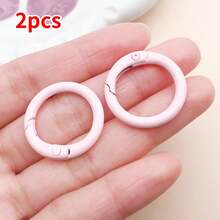 2pcs Mixed 24mm Round Spring Clasp Sets For DIY Bracelets, Necklaces & Earrings - Jewelry Making Supplies - Multicolor - View 16