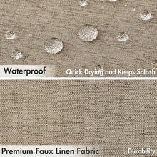 MIULEE Khaki Scalloped Shower Curtain Linen Textured With 12 Metal Hooks Cute Heavy Duty Washable Waterproof Thick Cloth Shower Curtains With Black Border For Bathroom Hotel Bathtub,W72*L72 - 卡其色 - 查看 5