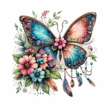 1pc/2pcs/3pcs Butterfly Pattern Heat Transfer Stickers, DIY Iron-On Patches, Suitable For T-Shirt Making, Pillow Decor, Backpacks, Cushions, Pants, Sofa Covers, Waterproof & Fade Resistant - L+S - View 2