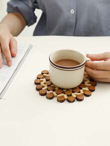 1/2pcs Bamboo Heat-Insulating Pads, Table Pads, Pot Holders, Heat-Resistant Plate Pads, Coasters, Household Kitchen Accessories, Essential Household Kitchen Items, Kitchen Utensils And Equipment As Practical Christmas Gifts - Multicolor - View 3