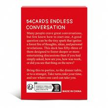 HEART BRIDGE 1PC Deep Conversation Game Cards, Tabletop Game, Party Entertainment Game Activity, Powerful Conversation Interaction Tool. Christmas/Valentine's Day/Halloween, Suitable For Perfect Game Nights | 54 Cards - Red - View 8