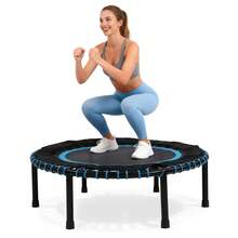 MoolSun 48 Inch Springless Fitness Trampoline, Indoor/Outdoor Sports Rebound, Quieter And Safer Exercise, Weighing 450 Pounds, Gym Jumping Aerobic Trainer, Family Adult Sports Trampoline - A-pink+40 In - View 7