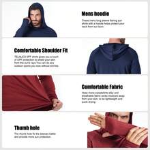 5 Pack Men's Dry Fit Athletic Shirt Long Sleeve Fishing Hoodies Workout Tops For Men UPF SPF Sun Protection Lightweight Rash Guards For Workout Running Cycling Gym Fishing Outdoor Sports - 彩色 - 查看 4