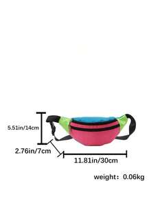 New Patchwork Women Fanny Pack Crossbody Shoulder Bag Fashionable Chest Bag - Multicolor - View 10
