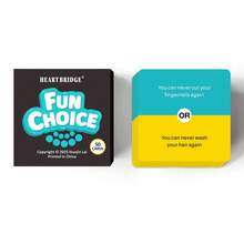 HEART BRIDGE 1套“趣味选择”卡牌游戏，50张卡牌 - 成人派对游戏，你会选择什么？情人节/万圣节/圣诞节礼物，适合朋友聚会和派对聊天 - 入门级桌面游戏 | 50张卡牌 | - 黑色 - 查看 8